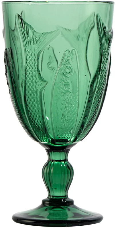 Home4You Vyno taurė „GIO MARE“, aukštis 16,3 cm, žalia