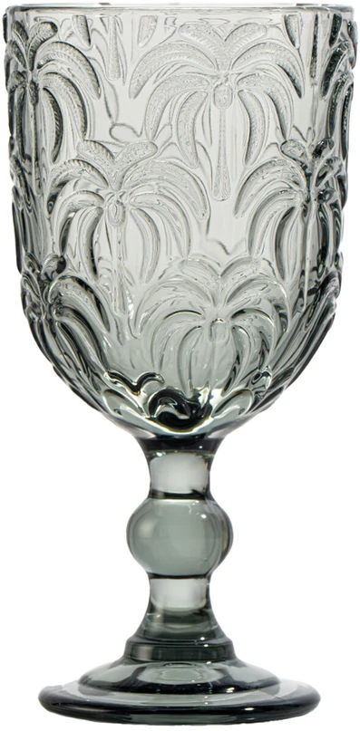 Home4You Vyno taurė „GIO SOLE“, aukštis 16,8 cm, pilka