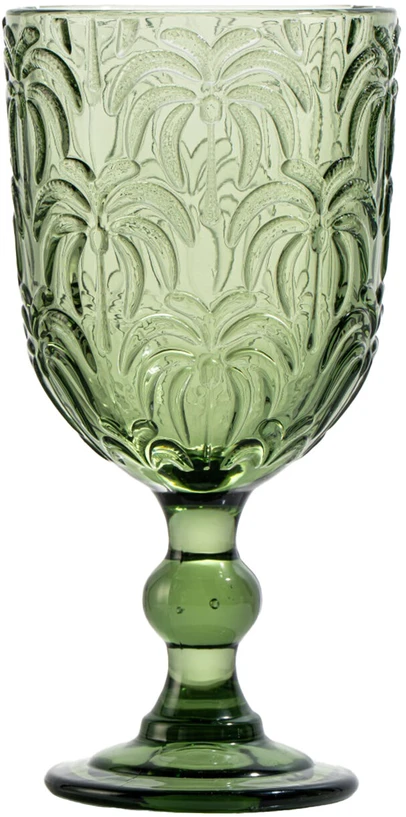 Home4You Vyno taurė „GIO SOLE“, aukštis 16,8 cm, žalia