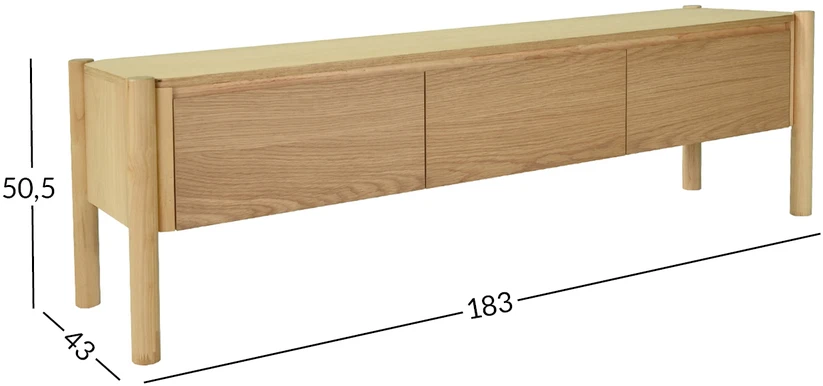 Home4You TV staliukas GARDENIA 183x43xH50,5cm Ąžuolo
