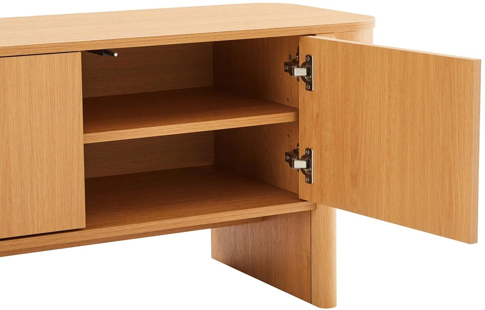 TV staliukas Home4You Unit TV spintelė MORBEN 160x42xA50cm, melaminas su ąžuolo dekoru