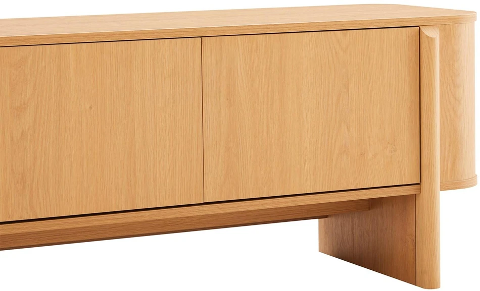 TV staliukas Home4You Unit TV spintelė MORBEN 160x42xA50cm, melaminas su ąžuolo dekoru