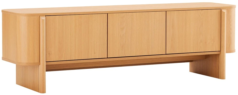 TV staliukas Home4You Unit TV spintelė MORBEN 160x42xA50cm, melaminas su ąžuolo dekoru