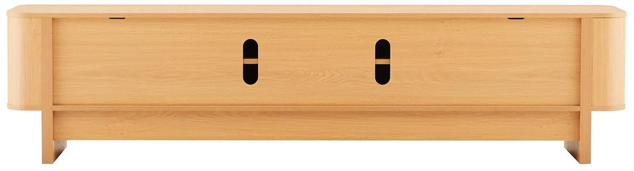 TV staliukas Home4You Televizoriaus staliukas „MORBEN“ 202,5 x 42 x H50 cm, melaminas su ąžuolo dekoru