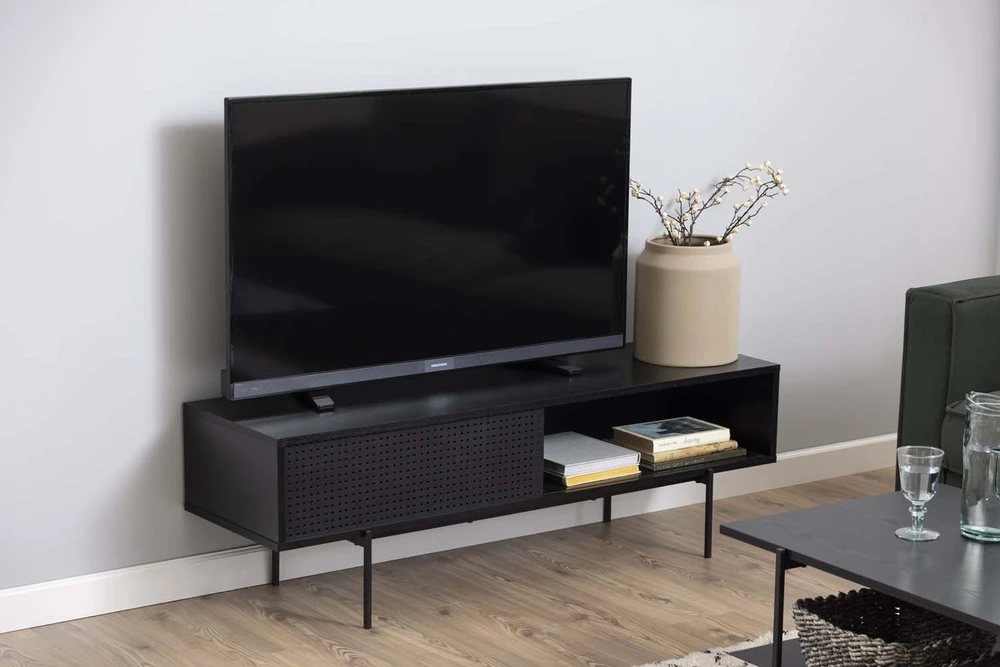 Home4You TV staliukas ANGUS 140x40xH44cm, juodas