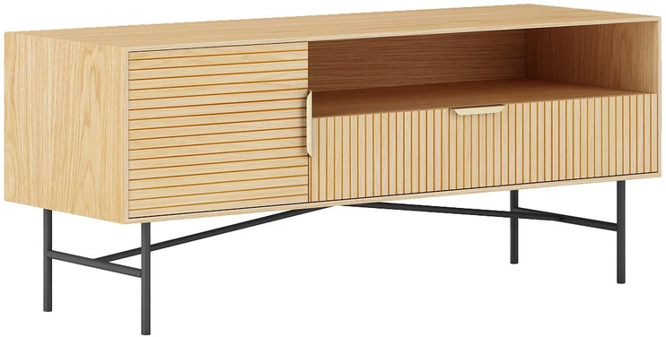 Home4You TV staliukas BASSEL 120x40xH50cm, 3D melaminas