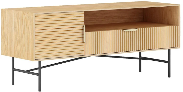 Home4You TV staliukas BASSEL 120x40xH50cm, 3D melaminas