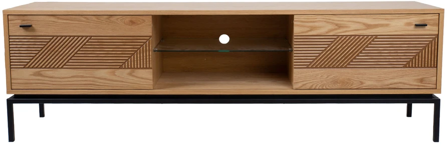 TV staliukas Home4You Televizoriaus stalas CINDY 180x40xH55cm, MDF ąžuolas