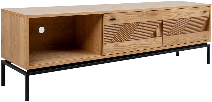 TV staliukas Home4You Televizoriaus stalas CINDY 180x40xH55cm, MDF ąžuolas