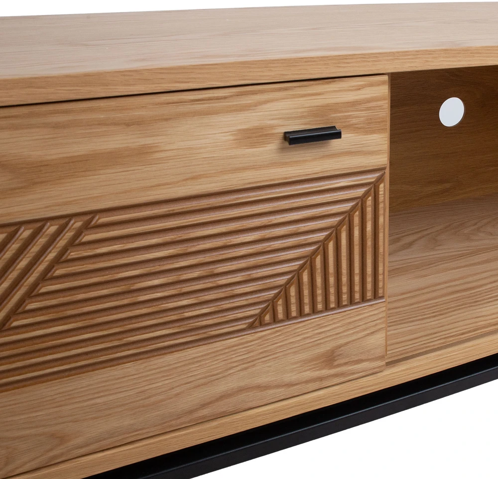 TV staliukas Home4You Televizoriaus stalas CINDY 180x40xH55cm, MDF ąžuolas