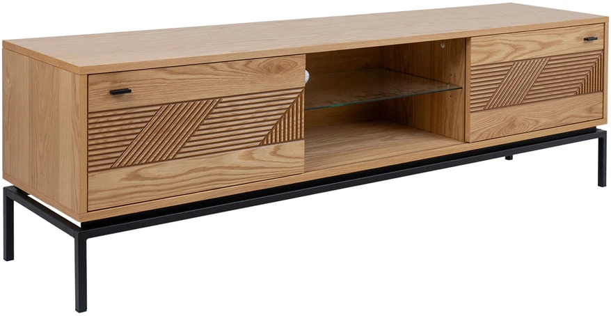 TV staliukas Home4You Televizoriaus stalas CINDY 180x40xH55cm, MDF ąžuolas