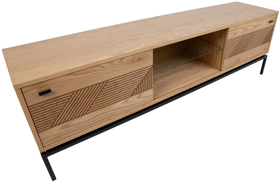 TV staliukas Home4You Televizoriaus stalas CINDY 180x40xH55cm, MDF ąžuolas