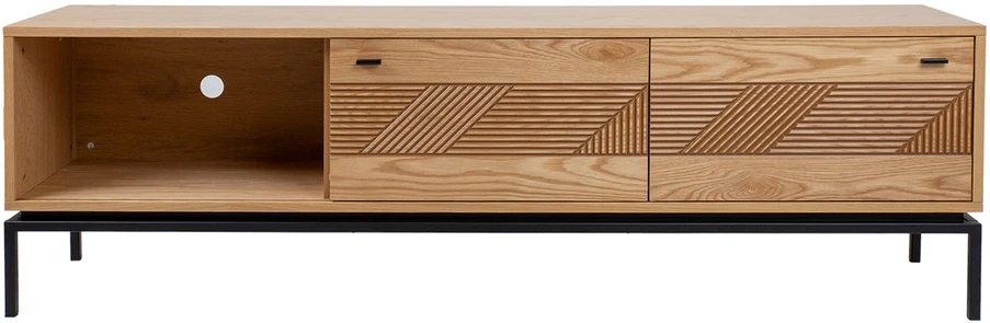 TV staliukas Home4You Televizoriaus stalas CINDY 180x40xH55cm, MDF ąžuolas