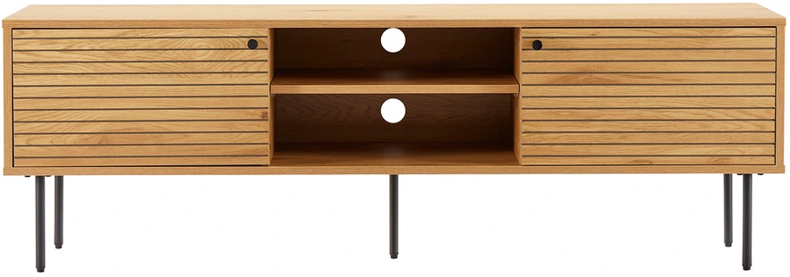 TV staliukas Home4You TV table LINE 150x40xH50cm, melamine with oak decor