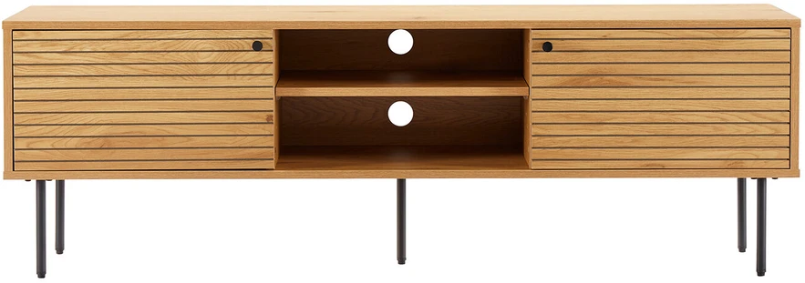 TV staliukas Home4You TV spintele LINE 150x40xH50cm, su ąžuolo dekoru melaminu.
