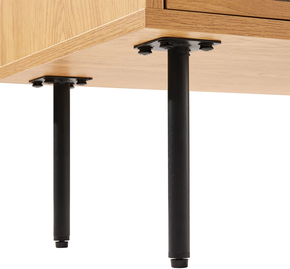 TV staliukas Home4You TV table LINE 150x40xH50cm, melamine with oak decor