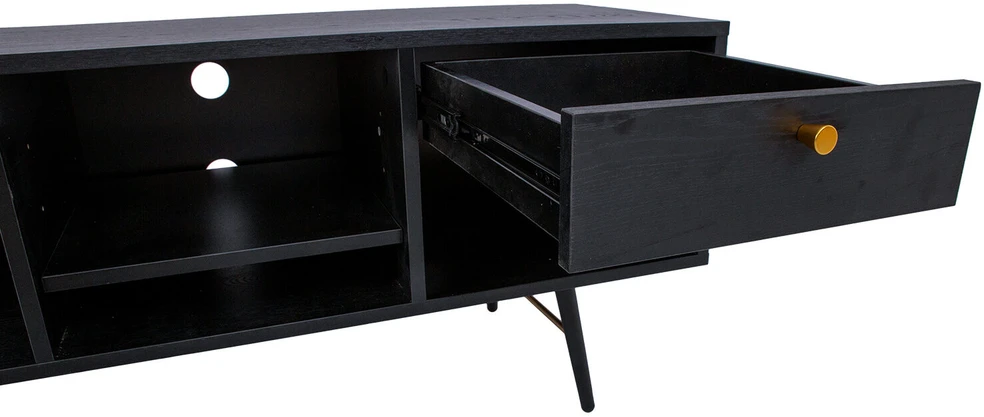 Home4You TV staliukas LUXEMBOURG 150x40xH50cm, juodas