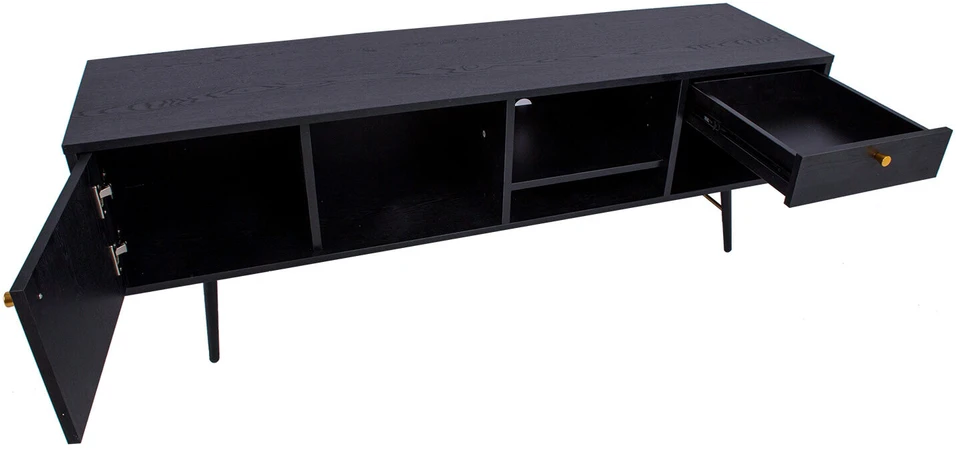 Home4You TV staliukas LUXEMBOURG 150x40xH50cm, juodas