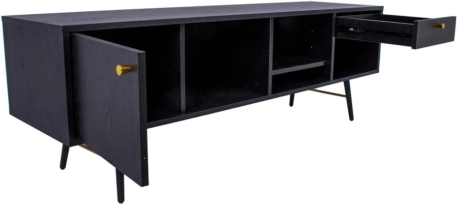 Home4You TV staliukas LUXEMBOURG 150x40xH50cm, juodas