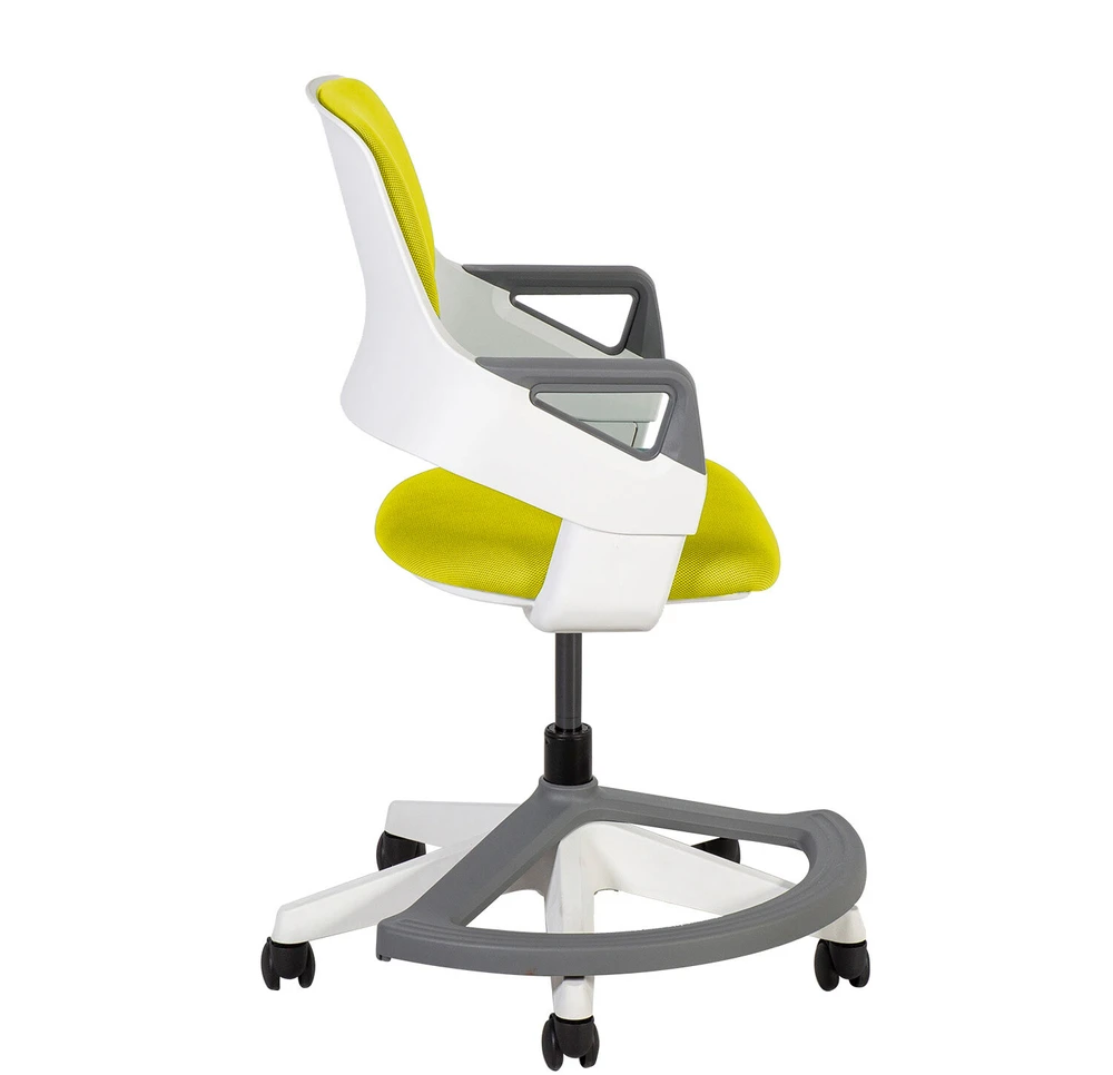 Home4You Vaikiška kėdė ROOKEE, 64x64xH76-93cm, spalva: geltona, rėmas: baltas plastikas
