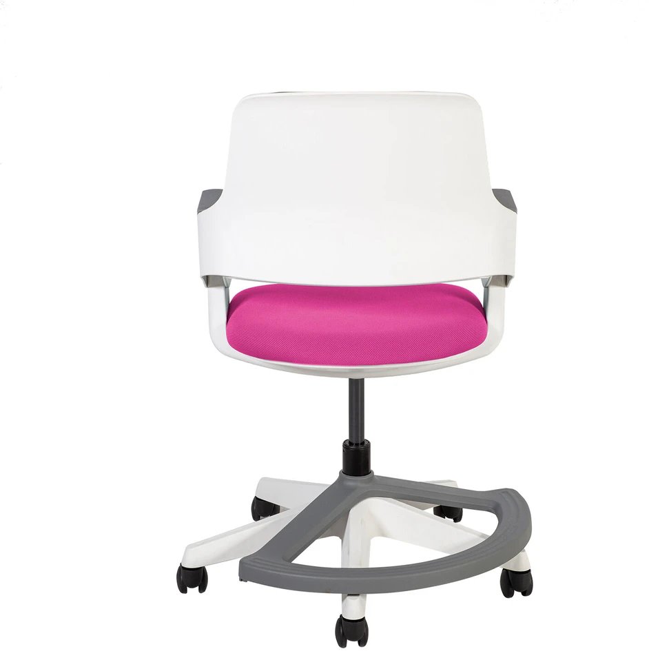 Home4You Vaikiška kėdė ROOKEE, 64x64xH76-93cm, spalva: rožinė, rėmas: baltas plastikas