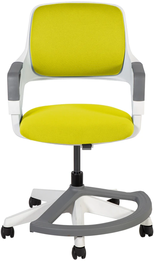 Home4You Vaikiška kėdė ROOKEE, 64x64xH76-93cm, spalva: geltona, rėmas: baltas plastikas