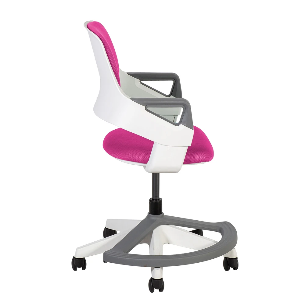Home4You Vaikiška kėdė ROOKEE, 64x64xH76-93cm, spalva: rožinė, rėmas: baltas plastikas