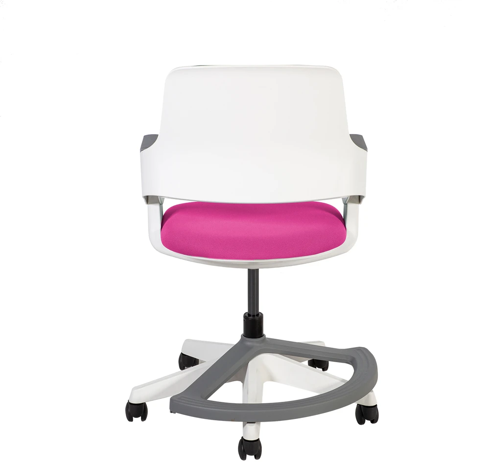 Home4You Vaikiška kėdė ROOKEE, 64x64xH76-93cm, spalva: rožinė, rėmas: baltas plastikas