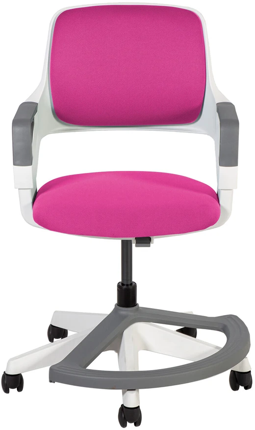 Home4You Vaikiška kėdė ROOKEE, 64x64xH76-93cm, spalva: rožinė, rėmas: baltas plastikas