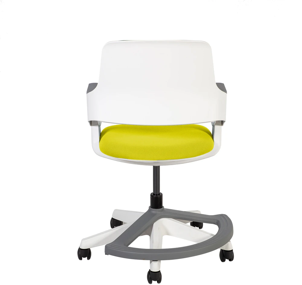 Home4You Vaikiška kėdė ROOKEE, 64x64xH76-93cm, spalva: geltona, rėmas: baltas plastikas