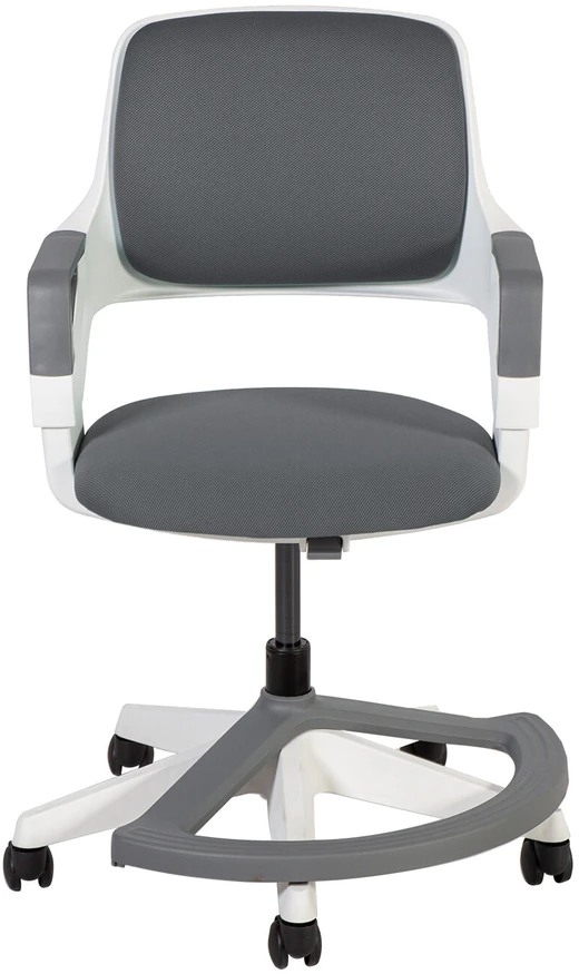 Home4You Vaikiška kėdė ROOKEE, 64x64xH76-93cm, spalva: pilka, rėmas: baltas plastikas