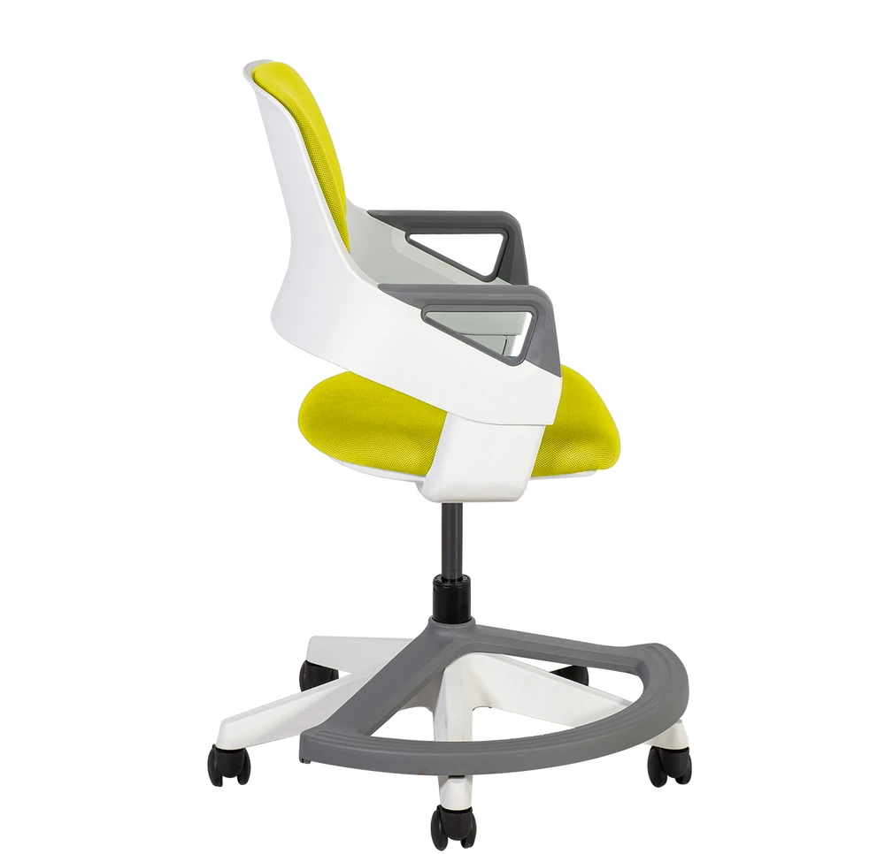 Home4You Vaikiška kėdė ROOKEE, 64x64xH76-93cm, spalva: geltona, rėmas: baltas plastikas