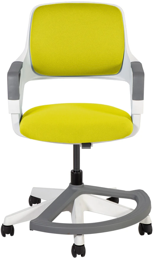 Home4You Vaikiška kėdė ROOKEE, 64x64xH76-93cm, spalva: geltona, rėmas: baltas plastikas