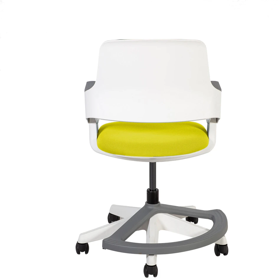 Home4You Vaikiška kėdė ROOKEE, 64x64xH76-93cm, spalva: geltona, rėmas: baltas plastikas
