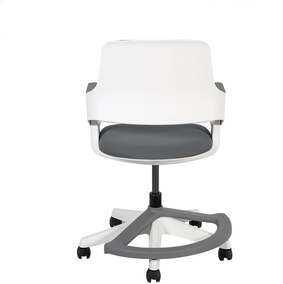 Home4You Vaikiška kėdė ROOKEE, 64x64xH76-93cm, spalva: pilka, rėmas: baltas plastikas