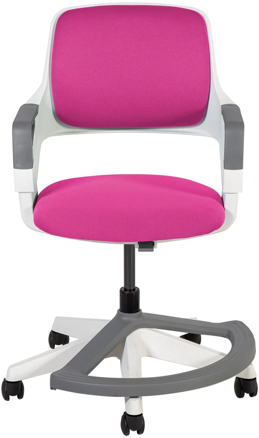 Home4You Vaikiška kėdė ROOKEE, 64x64xH76-93cm, spalva: rožinė, rėmas: baltas plastikas