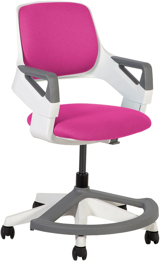 Home4You Vaikiška kėdė ROOKEE, 64x64xH76-93cm, spalva: rožinė, rėmas: baltas plastikas