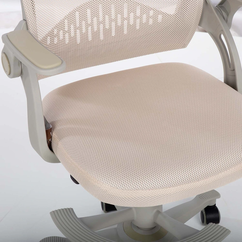 Home4You Vaikiška kėdė EMMY su kojų atrama Smėlio spalvos