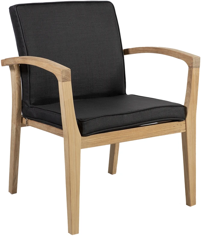 Lauko baldų komplektas Home4You Valgomojo baldų komplektas ROYAL su 8 kėdėmis (13258), 280x100xH76 cm, stalviršis: tikmedis, apdaila: šlifuotas, nealyvuotas, kojos: aliumininės