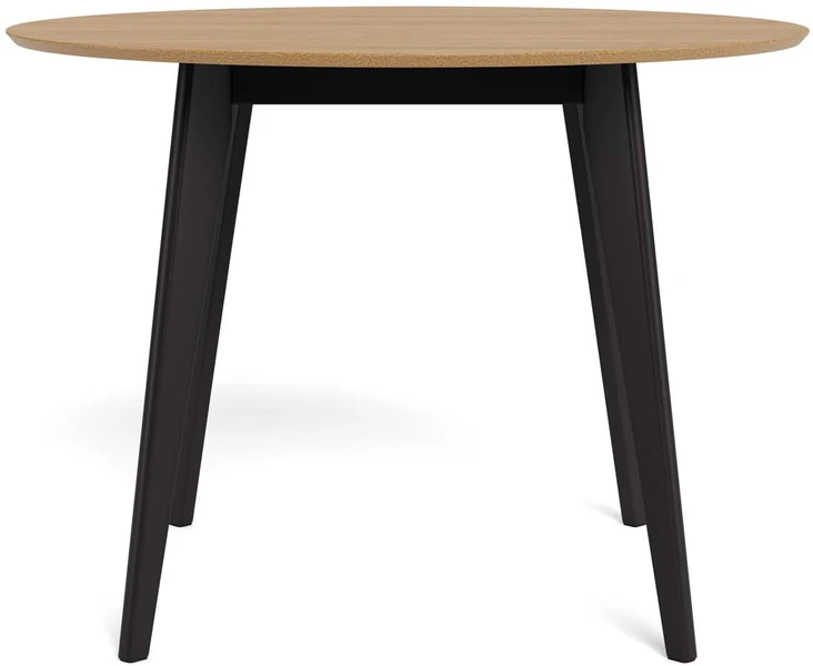 Home4You Dining table ROXBY D105xH76cm, oak/juodas