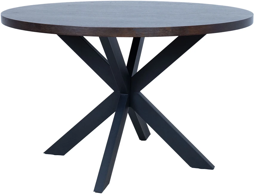 Home4You Dining table VANCOUVER D120xH75cm, juodas smoky oak
