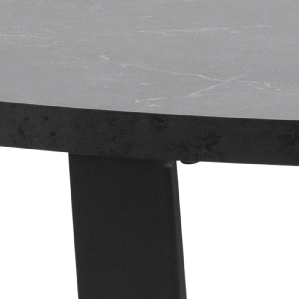 Black Red White Home4You Valgomojo stalas AMBLE D110xh75cm, juodas marmuras Stalas (MT_ACT/STO_GOSOL_110X75-BLACK)