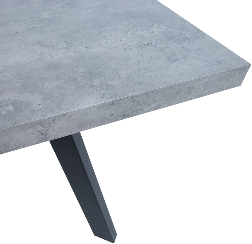 Home4You Valgomojo stalas BRIGIT 159/198x84,5xh77cm, betonas