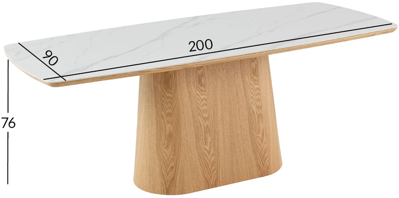 Fotelis Home4You Valgomojo stalas CHASE 200x90x76 cm