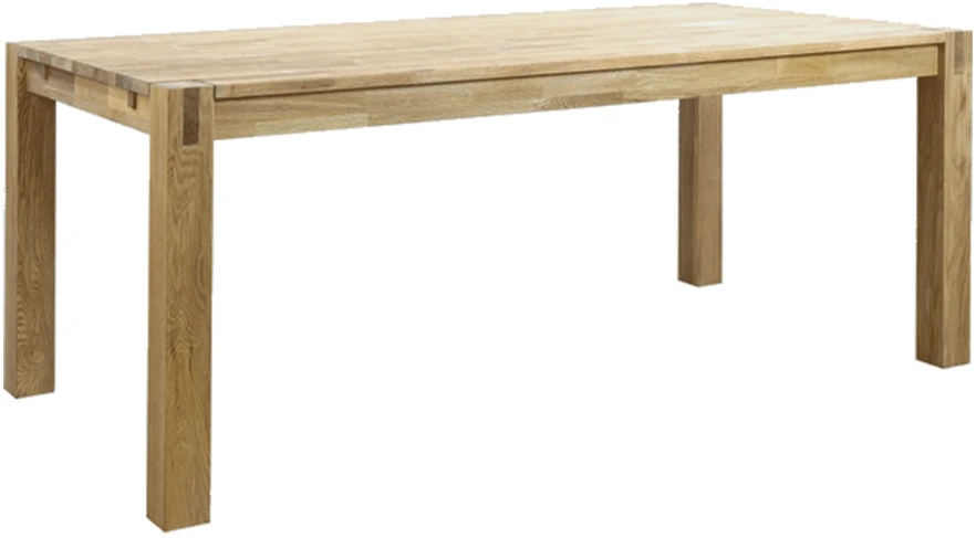 Home4You Valgomojo stalas CHICAGO NEW, 180x90x76 cm, stalviršis: MDF su tikru ąžuolo lukštu, spalva: natūrali, apdaila: alyvuotas