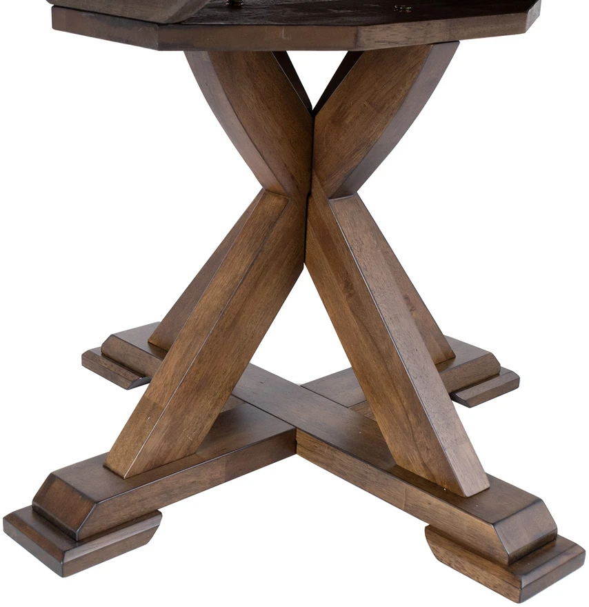 Home4You Valgomojo stalas JAMES D106+46xH76cm, kaimiškas ąžuolas