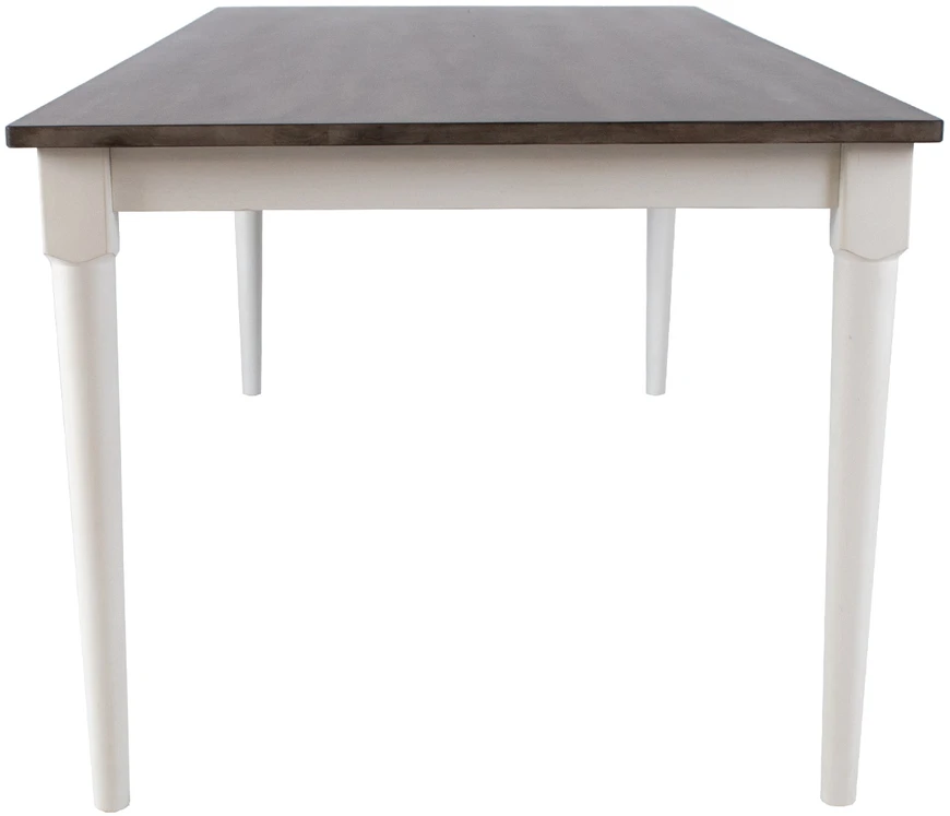 Home4You Valgomojo stalas JANELLE 183x91xH75cm, pilkas/baltas