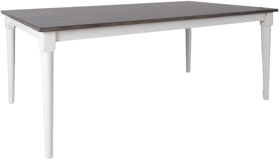 Home4You Valgomojo stalas JANELLE 183x91xH75cm, pilkas/baltas