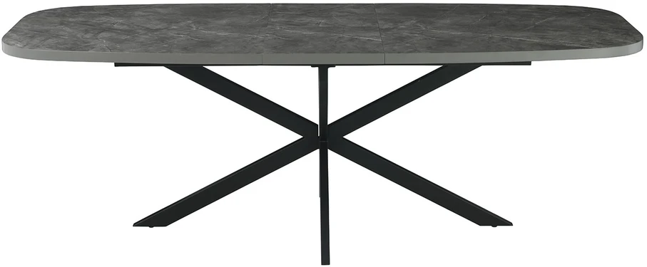 Home4You Valgomojo stalas RAMONA 180/220x90xH75cm, betono spalvos