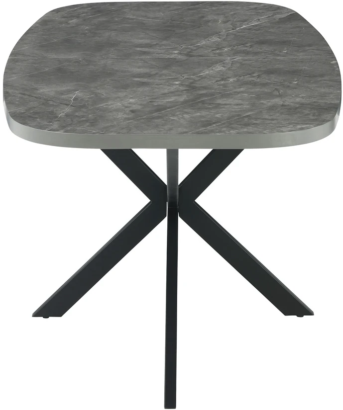 Home4You Valgomojo stalas RAMONA 180/220x90xH75cm, betono spalvos